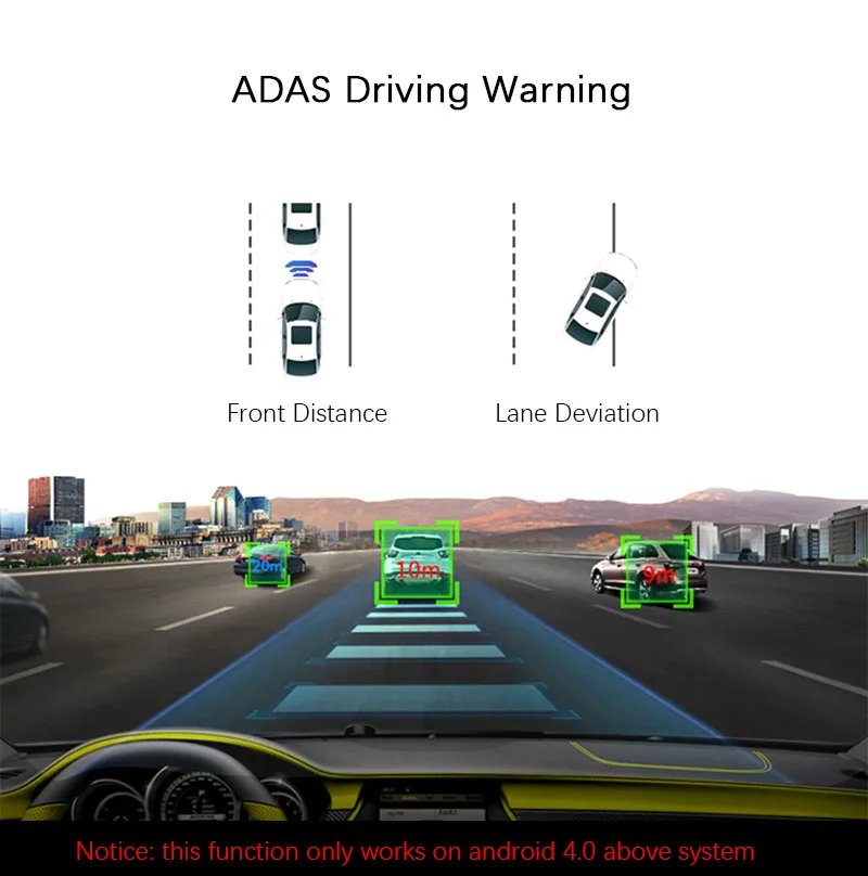 USB автомобильный видеорегистратор ADAS WiFi для Android 4 0 выше система камера 1080P привод