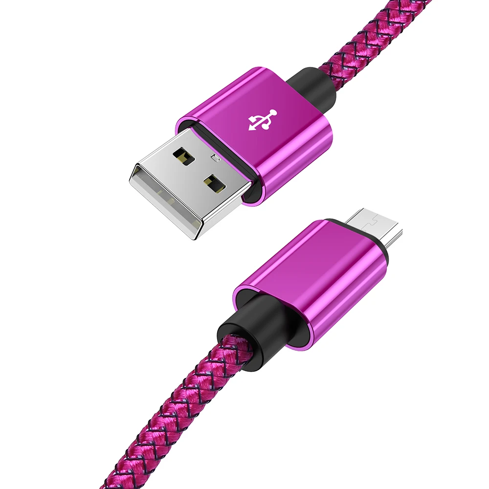 1 м Micro USB Дата-кабель для зарядного устройства для samsung S6 S7 Edge huawei Xiaomi Redmi Note 4 4X Android мобильный телефон шнур Быстрая зарядка - Цвет: Wine red
