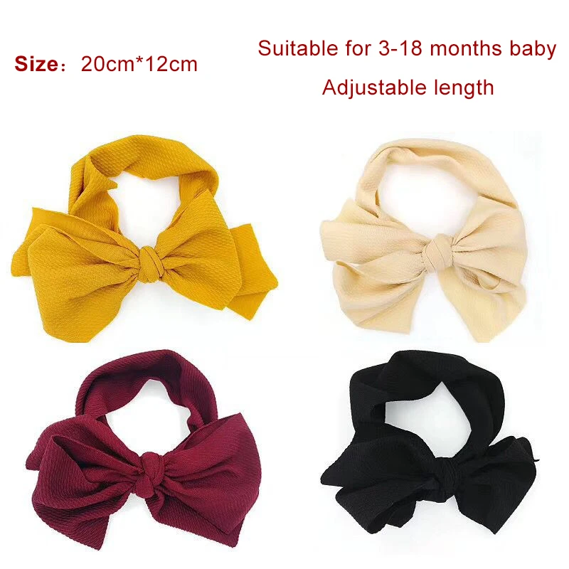 2pcs Baby Headband Girls Hairband Infant Turban Toddler Hair Accessories Nylon Cotton Headwrap Hair Headbands