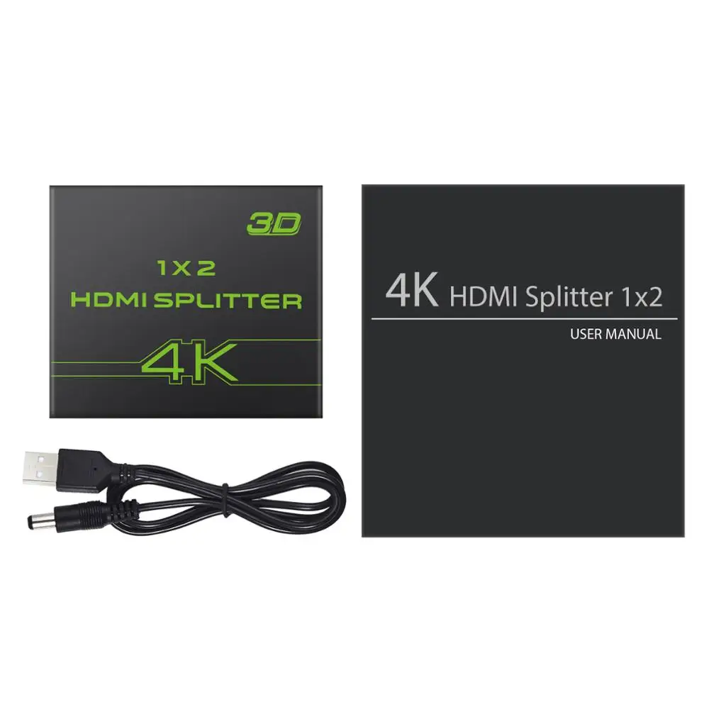 Proster Ultra HD 4K x 2K hdmi-разделитель усилитель 1 в 2 из HDMI распределитель сигналов с 1080P 3D DAC конвертер сплиттер