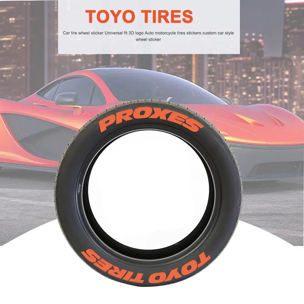Резиновые буквы наклейка на шину универсальная колесо автомобильной шины 3D