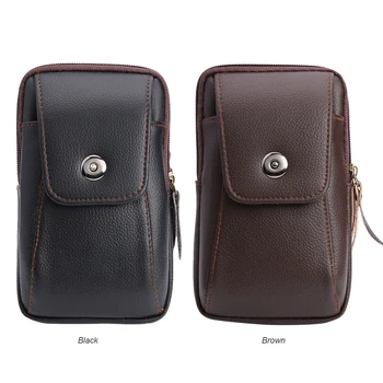 

Multi-Function Men Purse Leather Zipper Card Clutch Flap Wallet Belt Bags