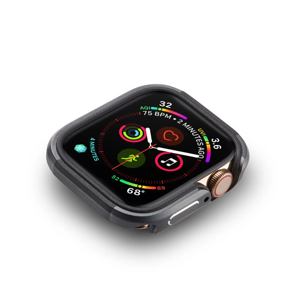 Силиконовый+ металлический чехол из алюминиевого сплава для Apple Watch 4, 5, 40 мм, 44 мм, защитный бампер для iWatch 5, 4, 40, 44 мм, корпус