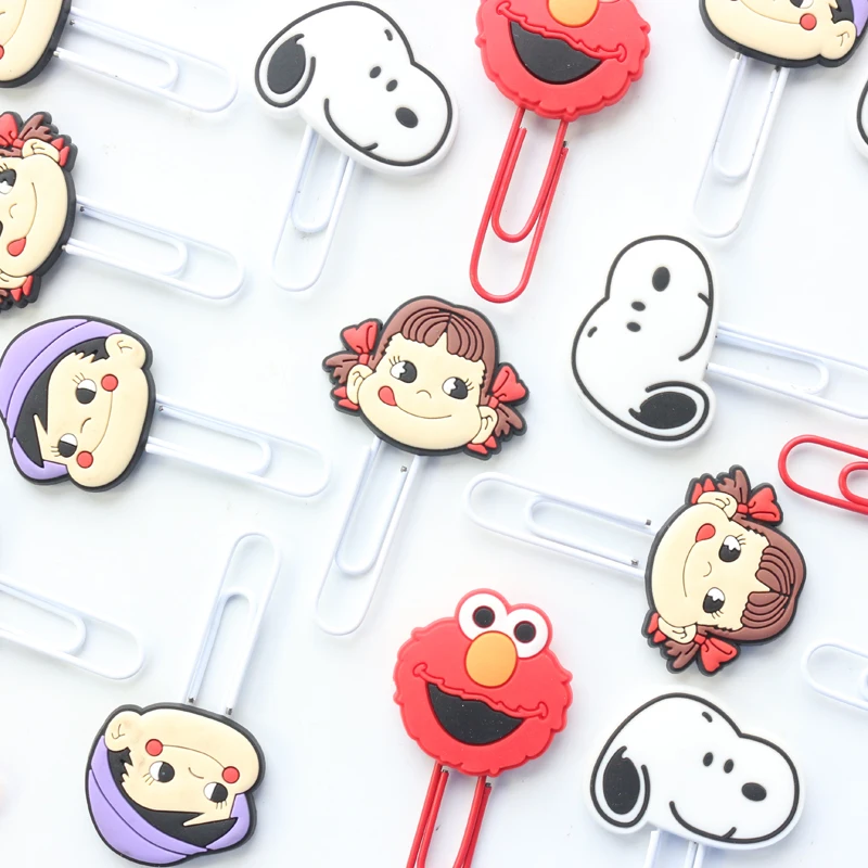 

Domikee cute cartoon school kids paper clips bookmarks cute student index memo pad organizer clips set stationery supplies 2pcs