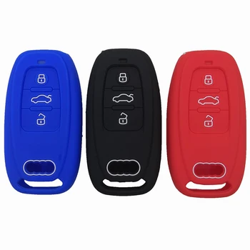 

3 Buttons Silicone Key Cover Case Shell Holder Protect For Audi A1 A3 A4 A5 A6 A7 A8 B6 B7 B8 Q5 Q7 R8 S5 S6 S7 S8 SQ5 RS5 TT