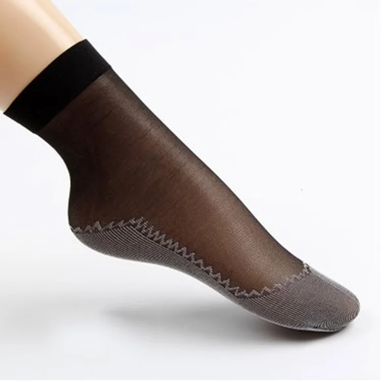 5 пар/лот, новые бархатные шелковые женские носки, хлопковые носки с мягкой нескользящей подошвой, впитывающие влагу, Нескользящие осенние носки - Цвет: Черный