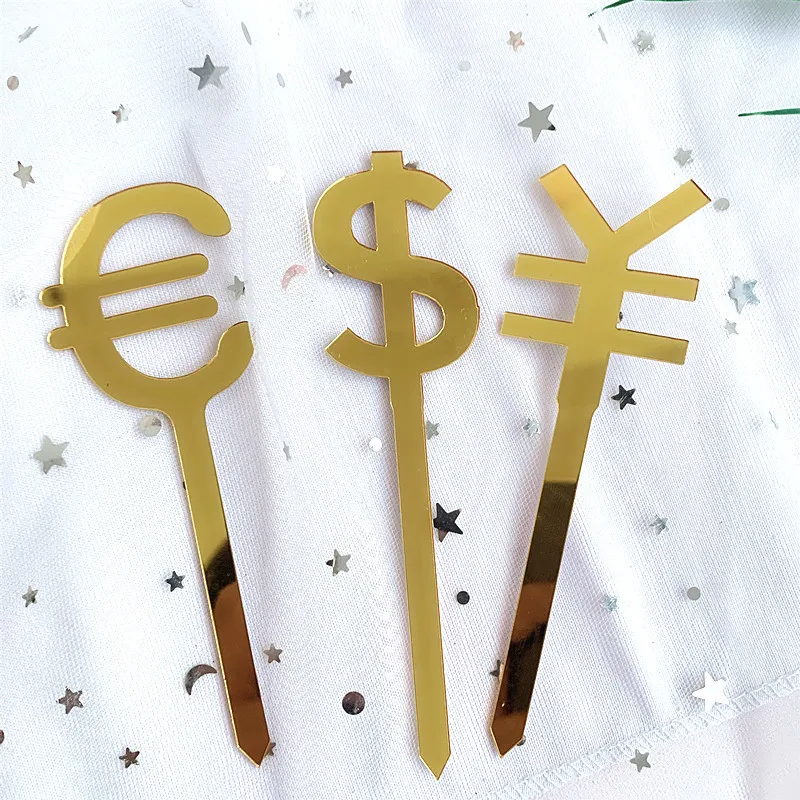 Новинка Топпер для торта С Днем Рождения акриловая сумка денег с насыщенными