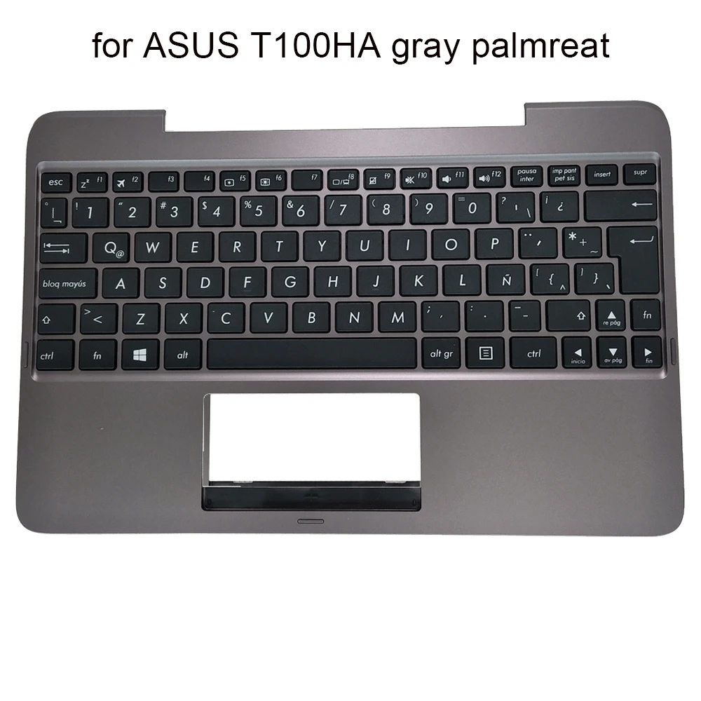 Palmrest Teclado Latino Computador para Asus Transformer Livro T100ha T100 la Espanhol Laptop Teclados Top Case Novo 90nb0748-r31la0
