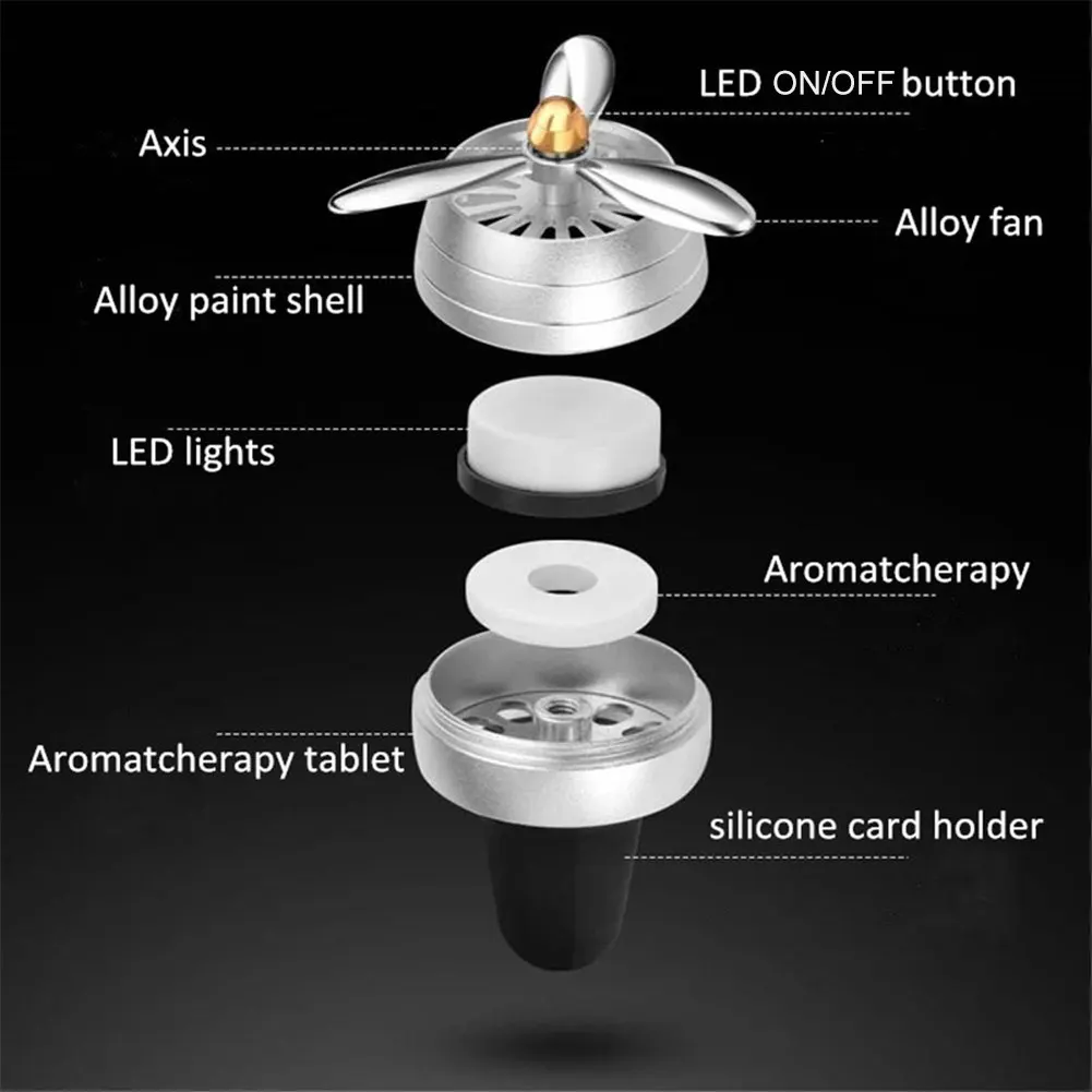 Лидер продаж автомобильный освежитель воздуха светодиодный мини кондиционер