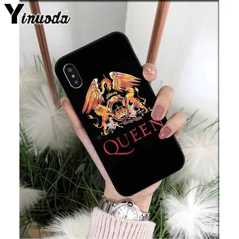 Yinuoda Фредди Меркури Queen Band TPU Мягкий силиконовый чехол для телефона iPhone X XS MAX 6 6S 7 7plus 8 8Plus 5 5S XR