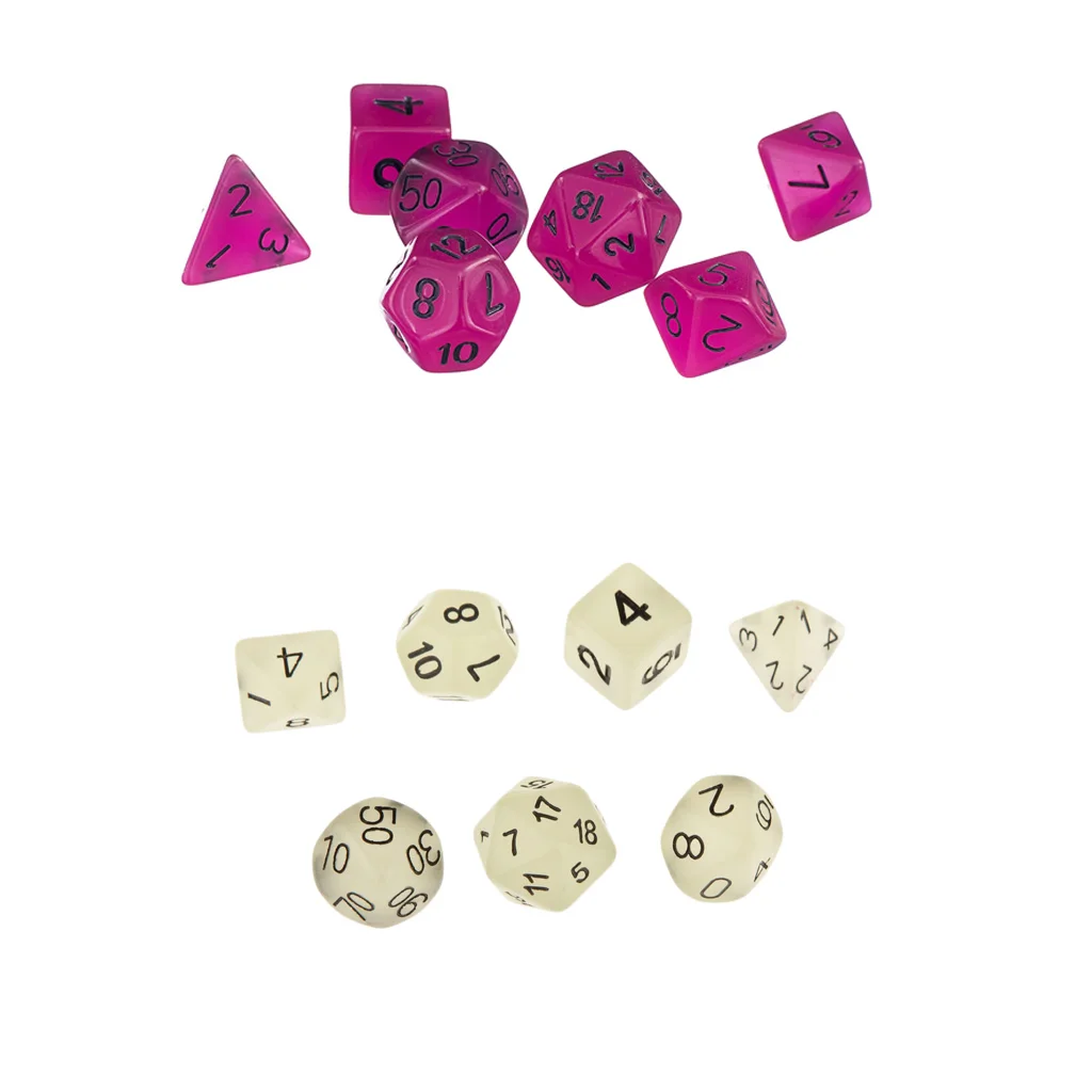 14x многогранные игральные кости светящиеся для подземелий и драконов RPG MTG вечерние реквизиты для казино