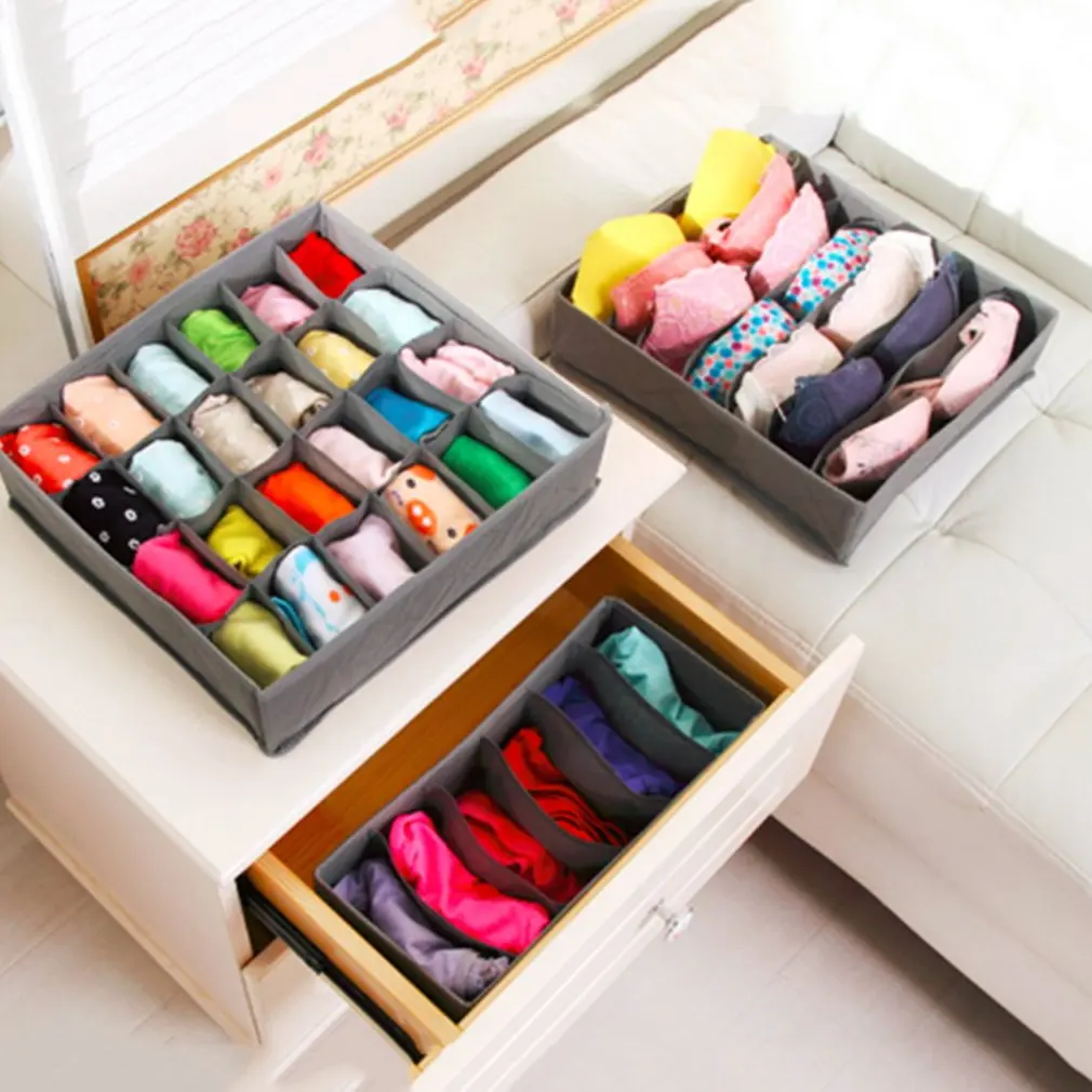 3pcs/set Multifunctional Clothes Socks Bra Ties Underwear Storage Boxes Organizer Container Home Outdoor Tiny Things Storage Box