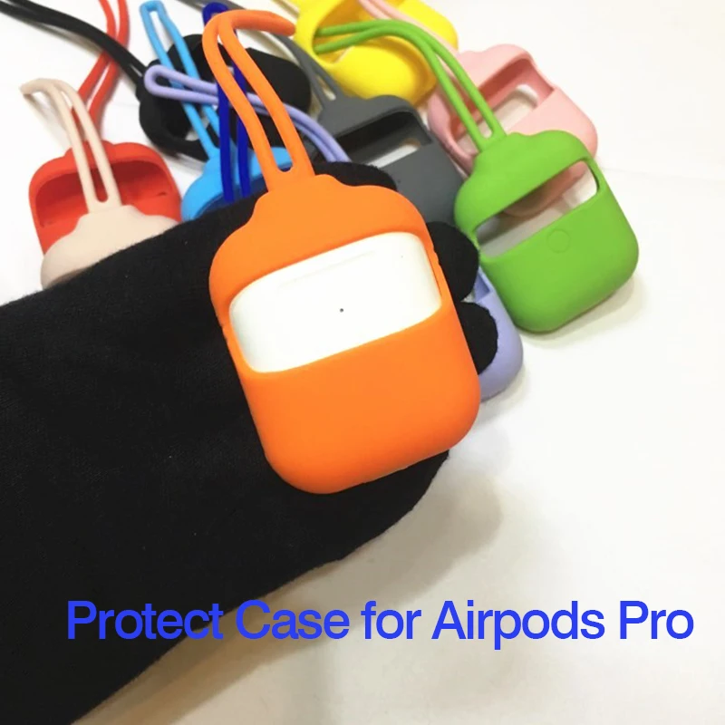 2020 Висячие толстые твердые наушники Чехлы для AirPods pro защитный мягкий силиконовый