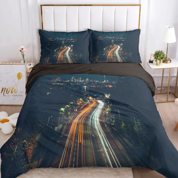 

3D Duvet Cover Set Euro Double Comforter Bedding Sets Blanket/quilt Cover and Pillowcase 2-3pcs/set Bed Set Road Bed Linings