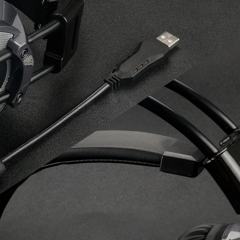 Cosbary USB Проводная игровая гарнитура с микрофоном 7,1 объемный звук Игровые наушники компьютер для ПК PS4 геймер