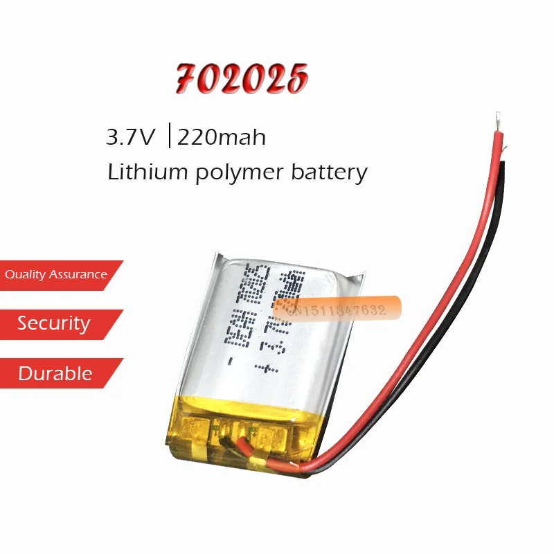 1 шт. 3 7 V 220 мА/ч литий ионный аккумулятор Батарея 702025 литиевая полимерная