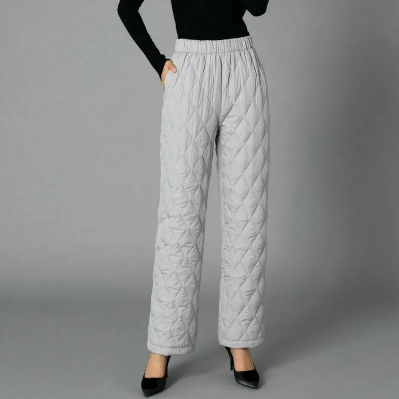 Women Padded Quilted Trousers