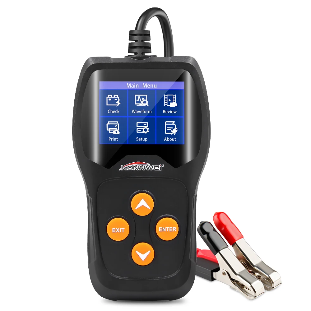 

KW600 12v Digital Color Screen Auto Battery Analyzer Auto Diagnostic Tester Tool Supports Multi-languages
