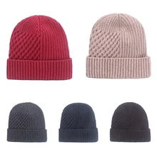 Мужская женская зимняя шапка, модная плотная флисовая облегающая шапка, шапка, шапка для сноуборда, катания на лыжах, мягкая вязаная шапка с манжетой