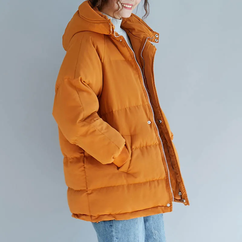 Зимние куртки для женщин 8X 7XL, большие размеры, обхват груди 140 см, пальто для женщин оранжевого цвета