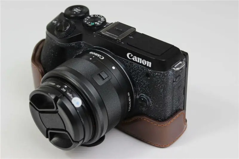Чехол-сумка для камеры из искусственной кожи для Canon EOSM6 Mark II EOSM6II, полный чехол для камеры с сумкой для хранения и ремешком