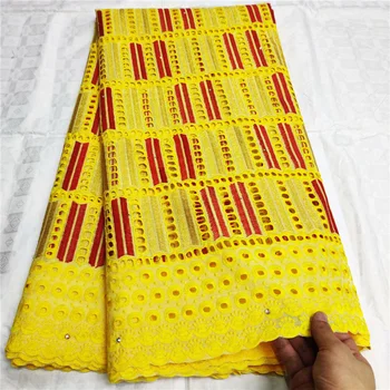 

Pure dry Eyelet 100% Cotton Design Swiss Voile Lace In Switzerland High Quality Nigerian lace fabrics for wedding SW-562