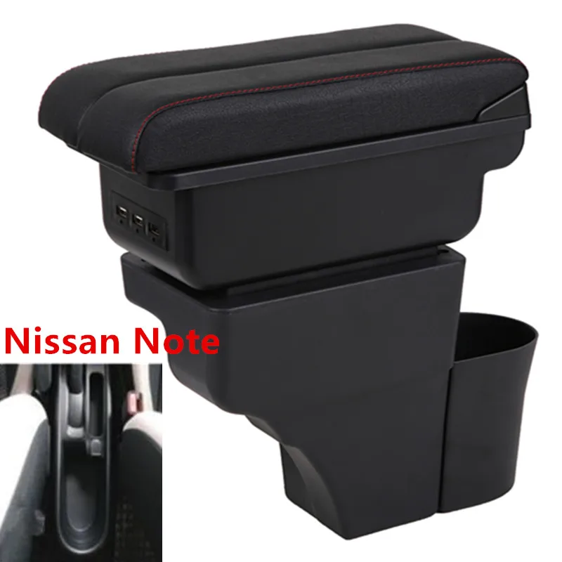 Для Nissan Note подлокотник коробка usb зарядка повысить двухслойный