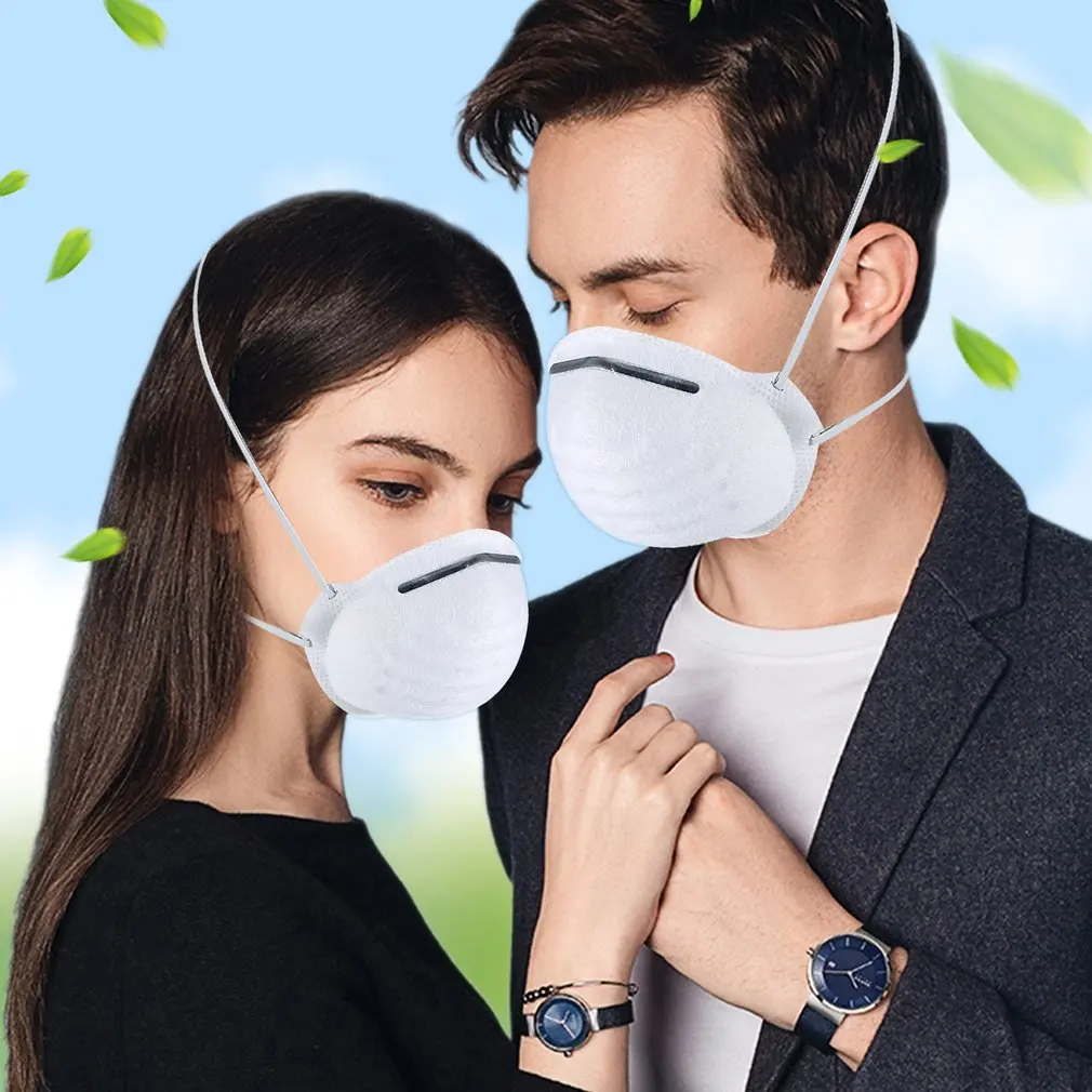 

9-100PC Anti-Fog Headband FFP2 Round Mask Dust Mask Anti Pm2.5 Anti Influenza Bicycle Same day shipping