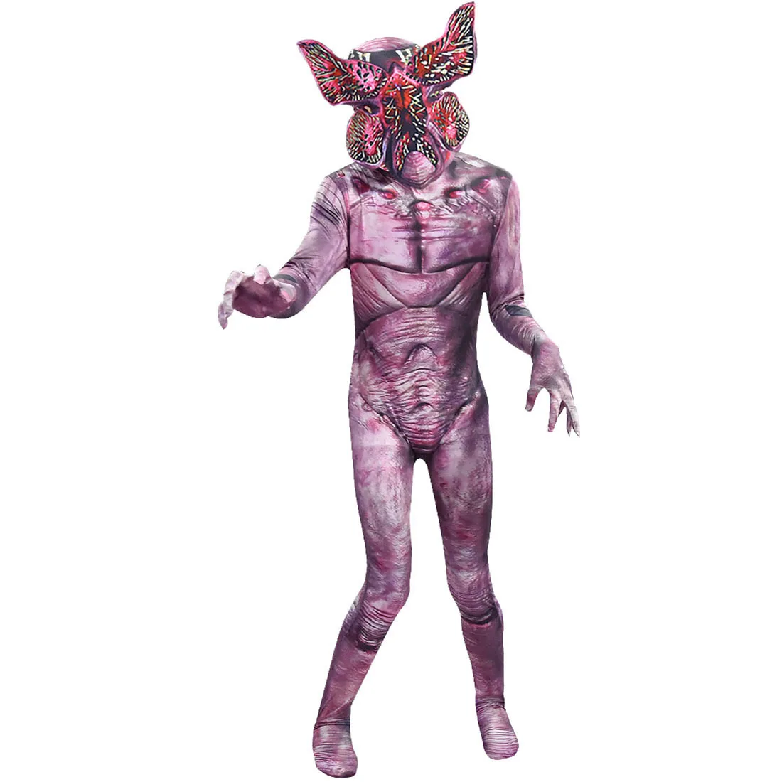 

Halloween Costume for Kids Stranger Things Man-eater Flower Scary Demogorgon Fortress Cosplay Carnival Party Creepy Clothes Mask
