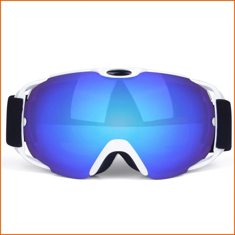 whi frame blu lens Obaolay, брендовые лыжные очки, двойные линзы, защита UV400, противотуманные очки для близорукости, можно установить, для мужчин и женщин, очки для сноуборда - Цвет: whi frame blu lens