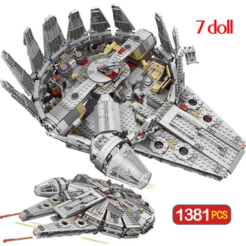 

1381 Pcs Force Awakens Star Set Wars Compatible Leping Starwars 75105 Falcon Model Building Blocks Toys for Children Kids