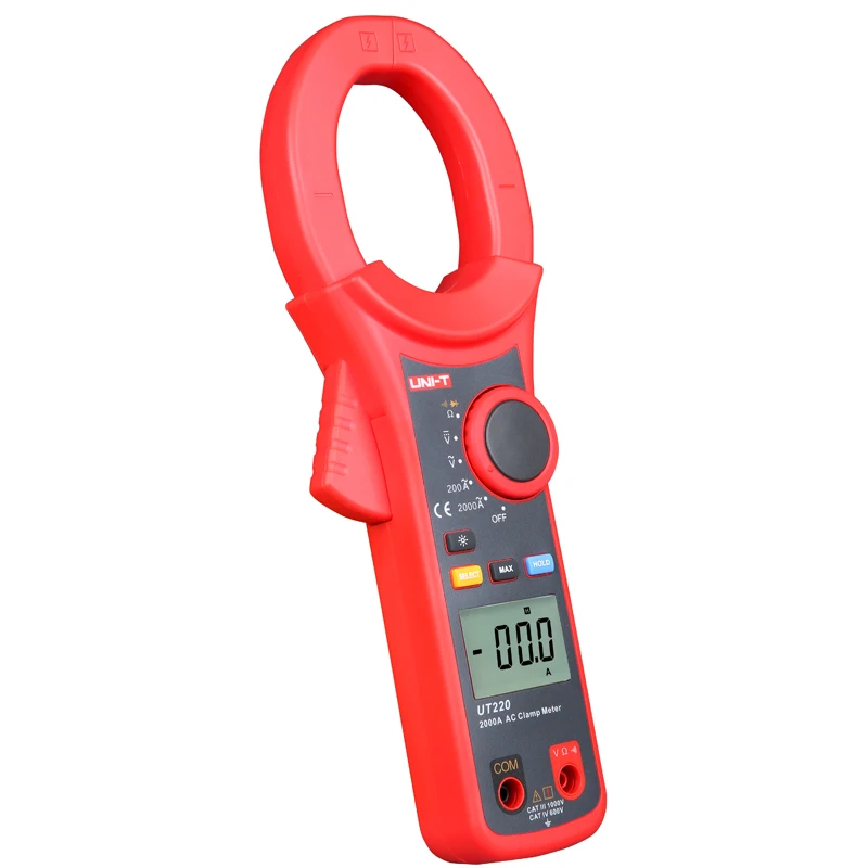 UNI-T UT220 2000A Digital Clamp Meter AC DC voltage AC current Resistance tester Diode test Auto range Data hold Multimeter