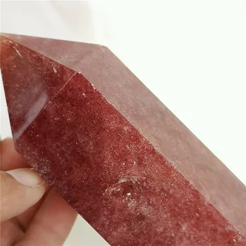 

1000g Natural strawberry golden pillar Crystal Column Point Reiki Healing