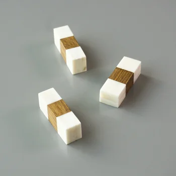 

Wooden ox bone square Japanese pastoral Nordic cabinet door drawer wardrobe door handle