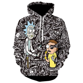 

Hoodies Rick and Morty 3D Sweatshirt Brand Hoodie Comic Casual Tracksuit Pullover Men jackets women 2019New long Hoodie DropShip