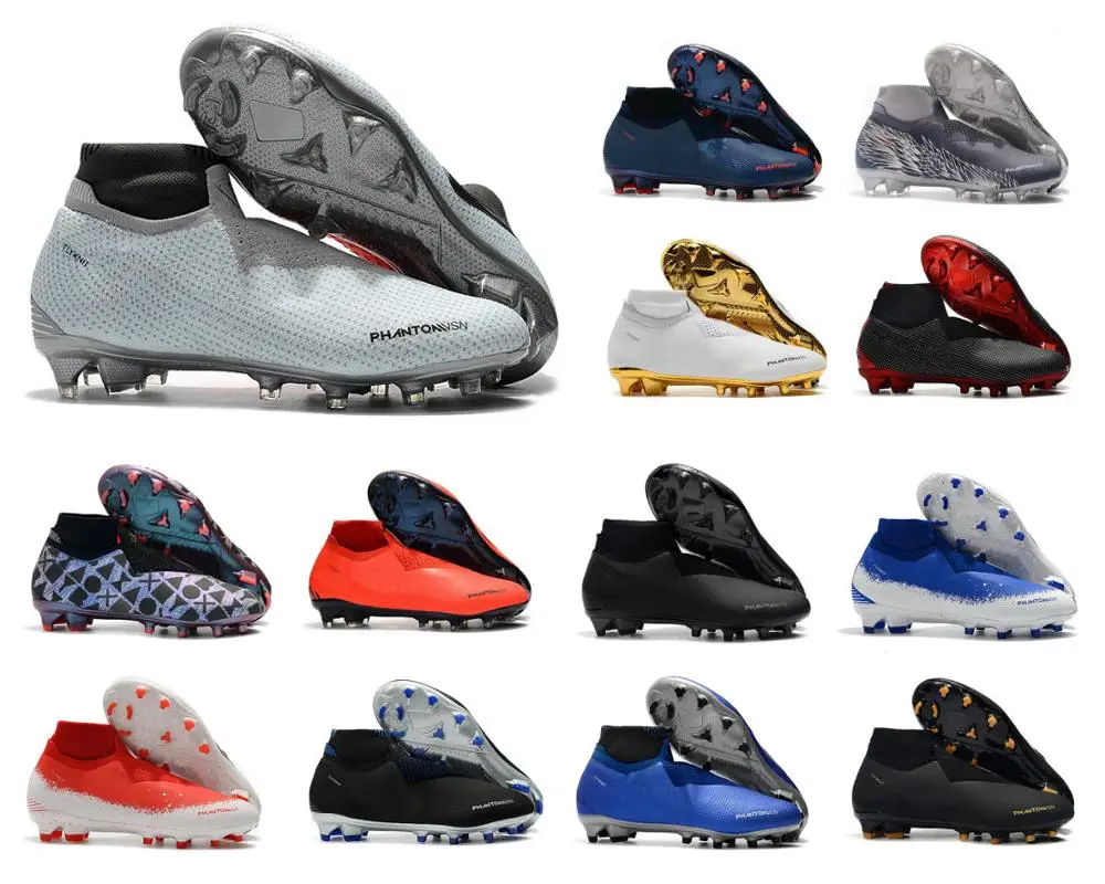 

2020 NEW Phantom VSN Vision Elite DF FG & AG Victory Pack Fully Charged High Ankle Men Soccer Shoes Cleats Football Shoes