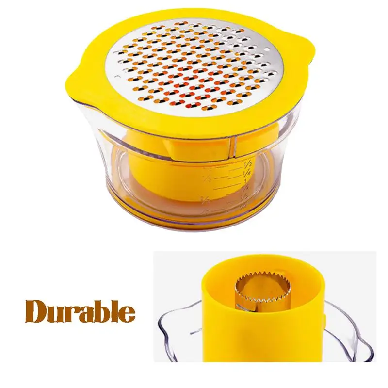 Corn Stripper Multifunction Corn Stripper Kitchen Tools With Built-In Measuring Cup And Grater 4 in 1 Corn Shucker Tool