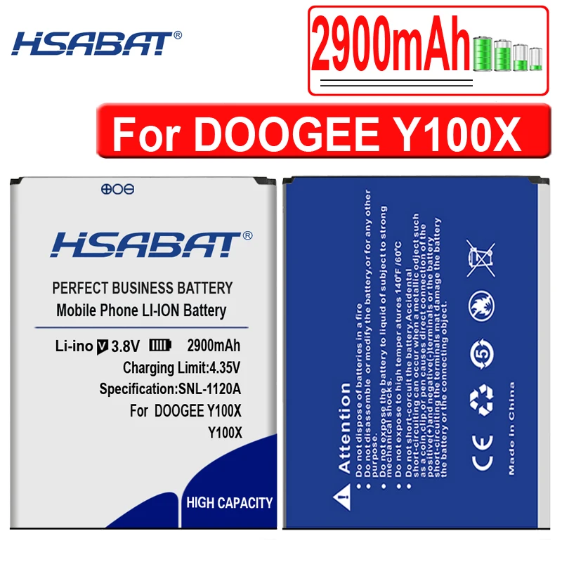 HSABAT аккумулятор 2900 мАч для мобильного телефона Для DOOGEE NOVA Y100X Аккумулятор Акку
