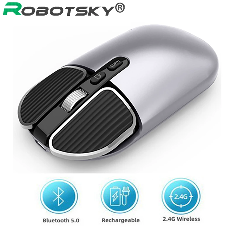 best wired gaming mouse 2.4G Dual Model Wireless Bluetooth 5.0 Rechargeable Silent Mouse Long Standby Multi Button Mouse For Computer PC Notebook digital mouse