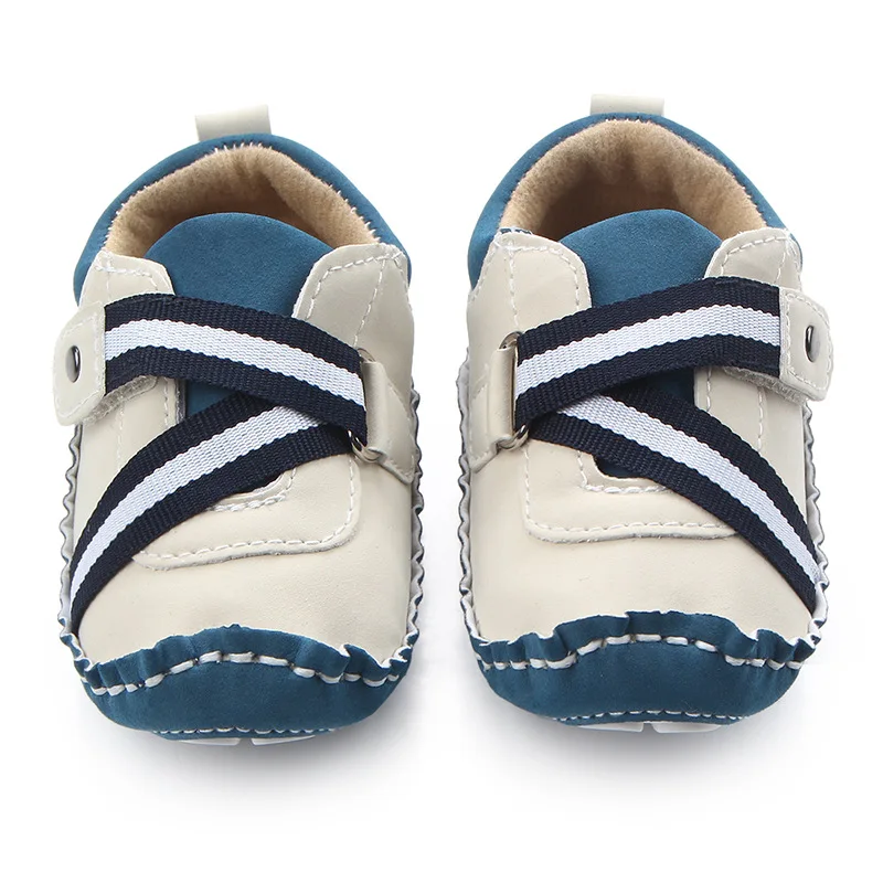 

Factory direct sale 2021 new spring and autumn baby shoes fashion baby boy hand-sewn shoes with special mark line non-slip baby
