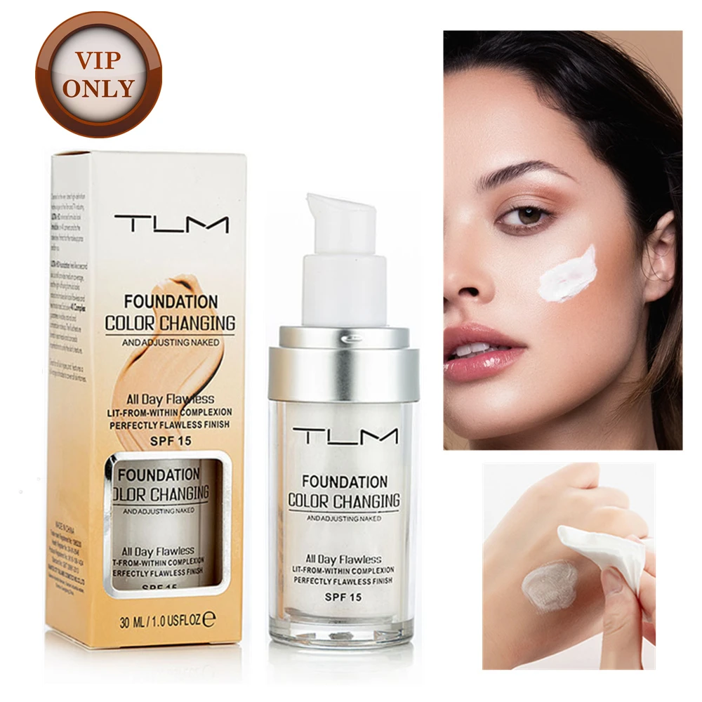 Tlm 30ml Color Changing Foundation Face Makeup Base Liquid Foundation