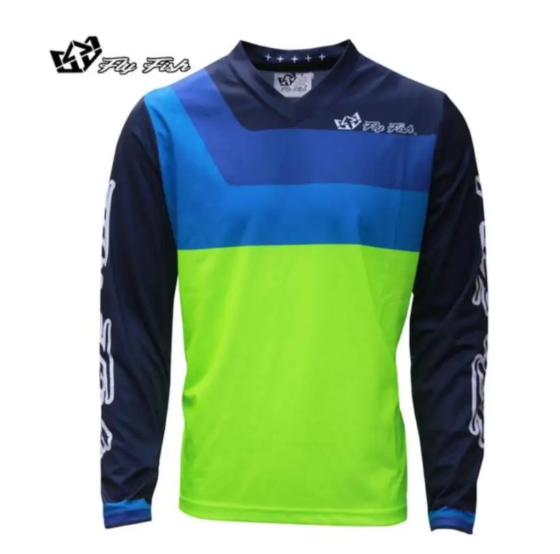 

Fly Fish Racing GP air Prism yellow/green MX MTB jogging clothes off road motocross Jersey sleeve