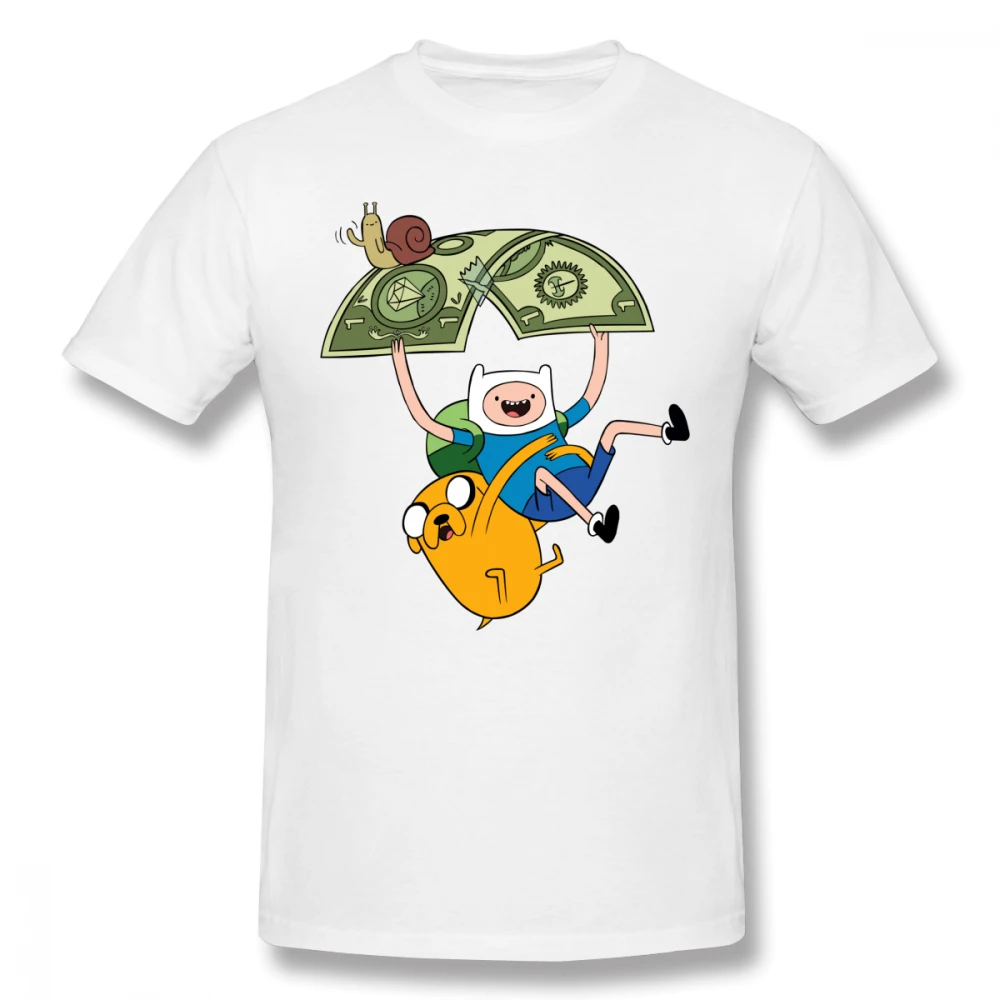 

100% cotton Adventure Time Finn And Jake print casual mens o-neck t shirts fashion Men's Basic Short Sleeve T-Shirt
