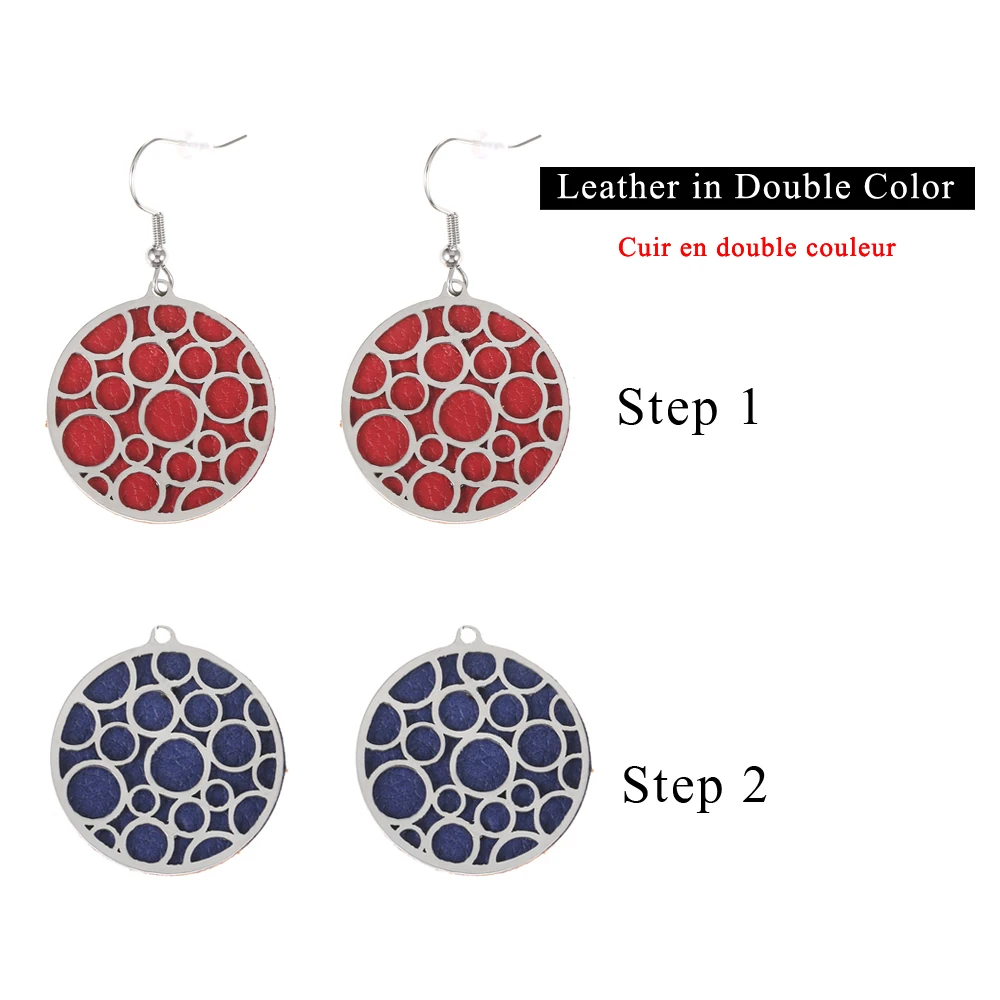 Cremo Stainless Steel Round Stud Earrings For Women Luxury Silver Color Small Earings Interchangeable Leather Fashion Jewelry