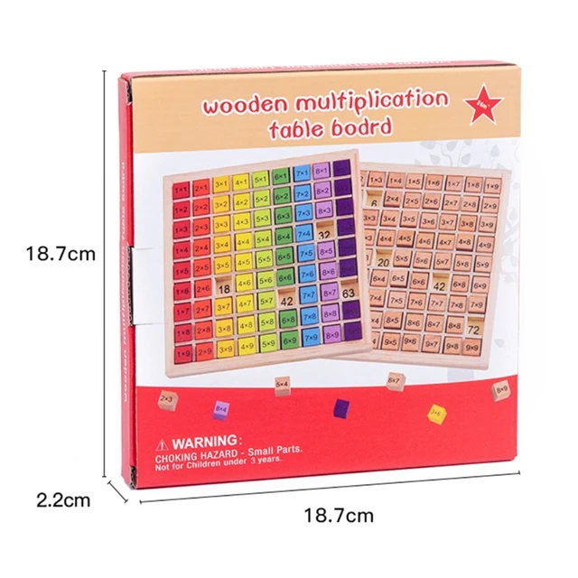 Montessori Educational Wooden Toys for Kids Children  Toys 99 Multiplication Table Math Arithmetic Teaching Aids 6