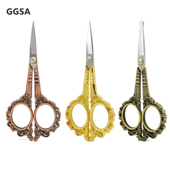

Stainless Steel Vintage Scissors Nail Art Embroidery Fabric Scissors Antique Flower Carving Scissors Sewing Craft Cutters Tools