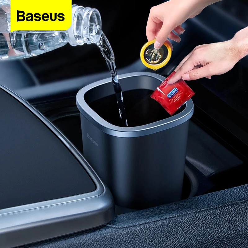

Baseus Can Trsah Mini Garbage Can Auto Trash Bin Dustbin Rubbish Basket Organizer Trash Bin For Office Desktop Trash Accessories