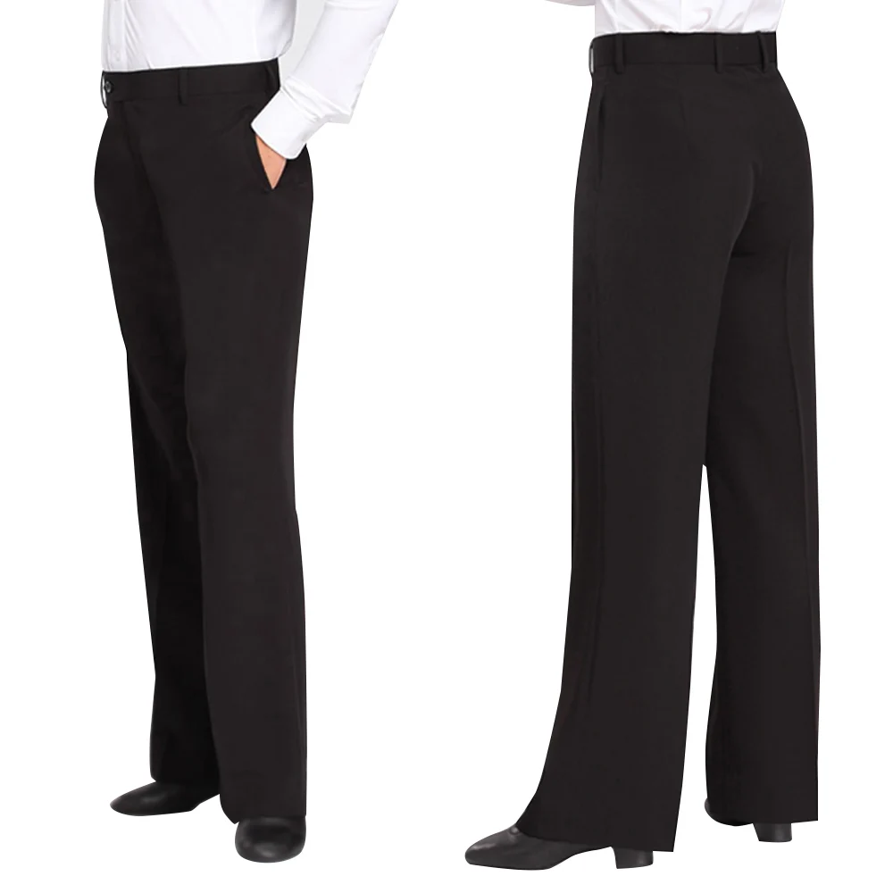 Doubl, модная мужская одежда для бальных танцев, профессиональная стильная свободная Одежда для танцев, прямые черные брюки для латинских танцев, штаны для соревнований