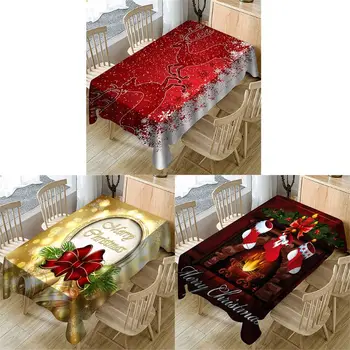 

Christmas Printed Tablecloth,Oil-Proof and Waterproof Rectangle Table