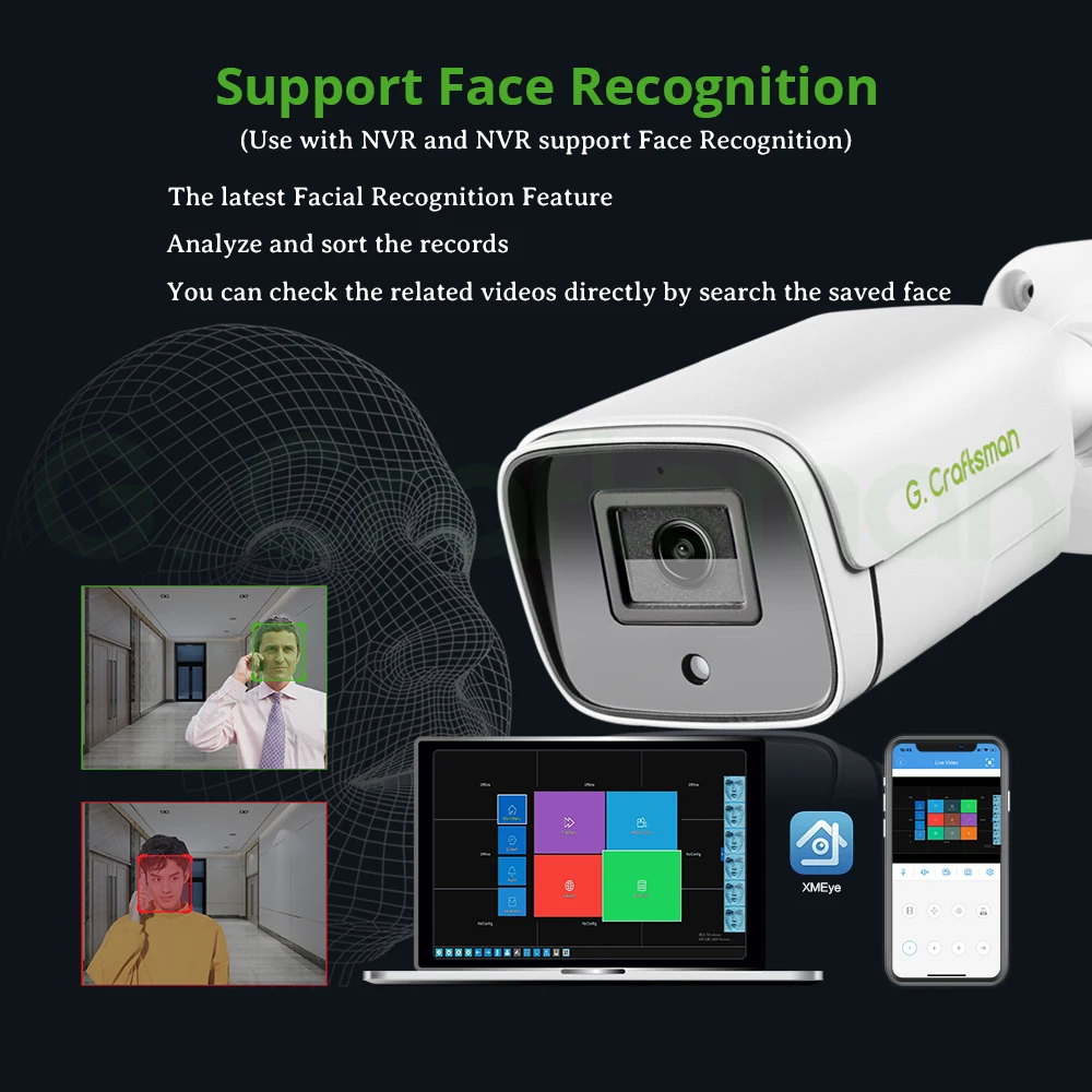 Наружная IP камера XMeye W SONY 5MP POE IMX335 водонепроницаемая внешняя аудиосвязь Onvif